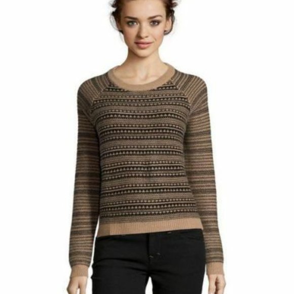 Hayden Caramel & Ivory Knit Cashmere $325 - Picture 2 of 7